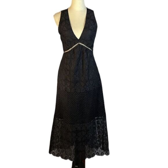 Anthropologie Joie Ardal Lace Sleeveless Midi Dress w/Cut Outs Like New (Size:4) - Picture 9 of 14